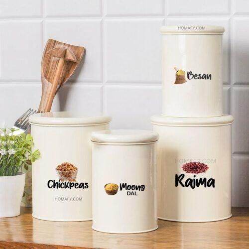 3D Waterproof Kitchen Spice Jar Label Stickers (Pack of 1 - 60 Stickers) - ZenGoods