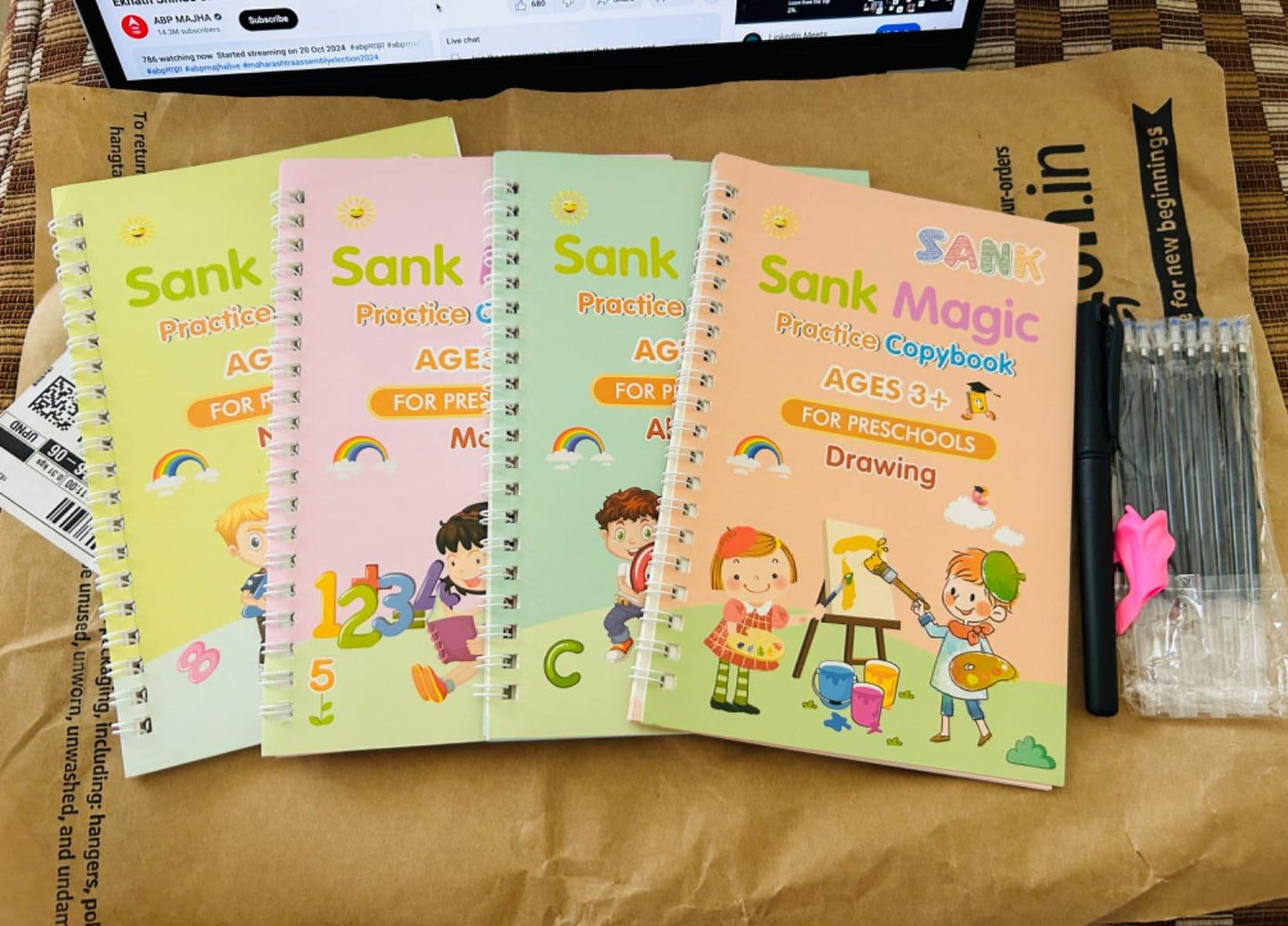 Sank Magic Practice Book (4 BOOK +1 PEN + 10 REFILL) - ZenGoods