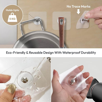 Photo Frame Hooks for Wall Without Drilling | Pack of 10 - ZenGoods