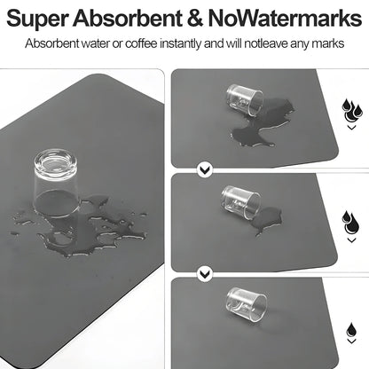 Absorbent Sink Mat | Quick-Dry, Anti-Slip Base | For Wet Counters & Dish Racks