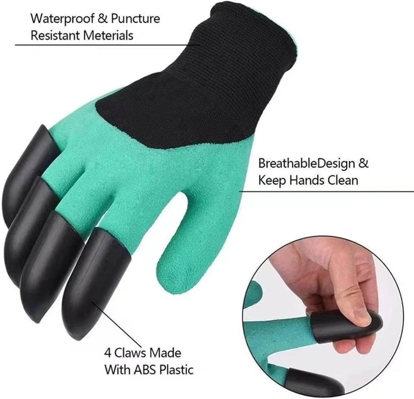 Waterproof Gardening Gloves With Claws - ZenGoods
