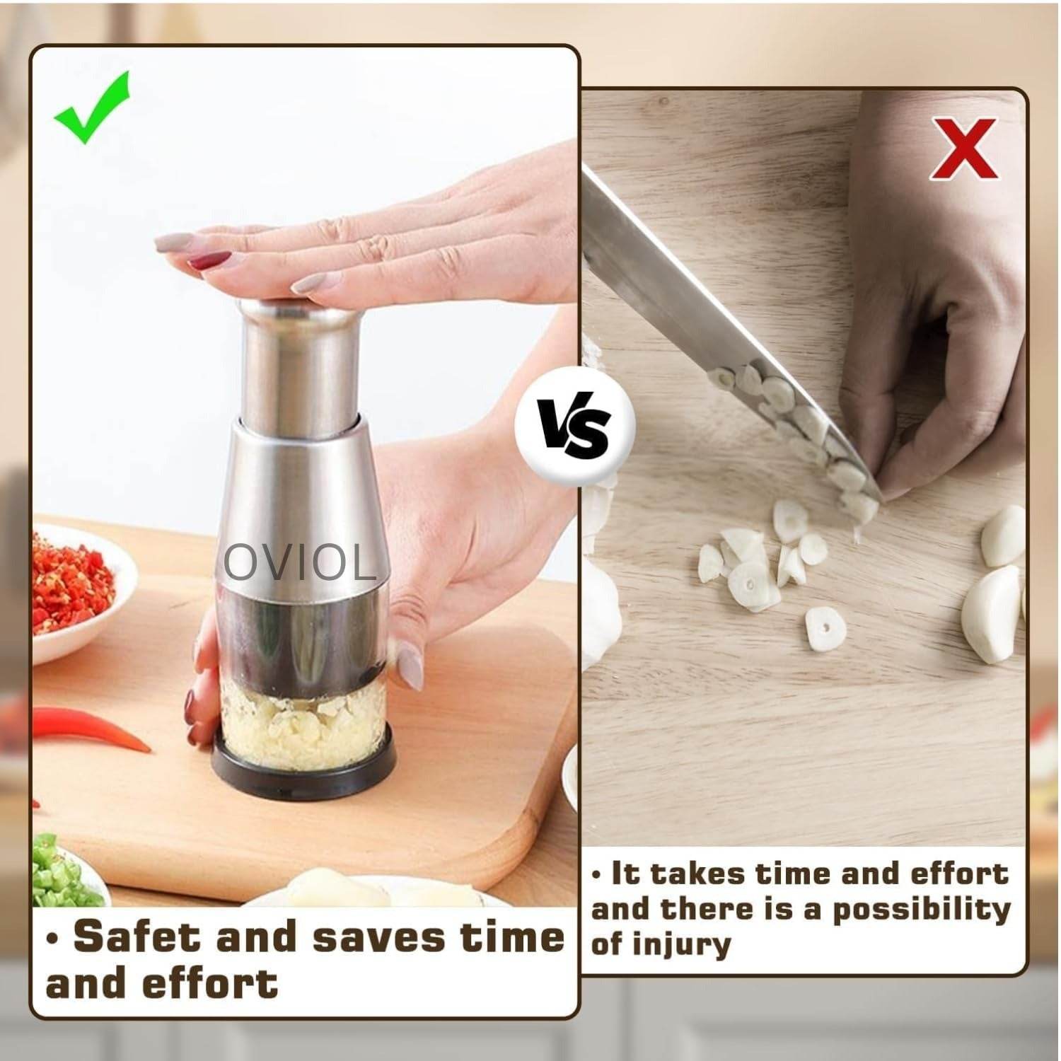 Garlic Crusher Garlic Chopper for Kitchen - ZenGoods